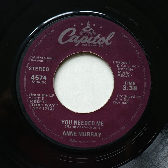Anne Murray - I Still Wish The Very Best For You/You Needed Me 45 rpm 7" Single - Picture 1 of 9